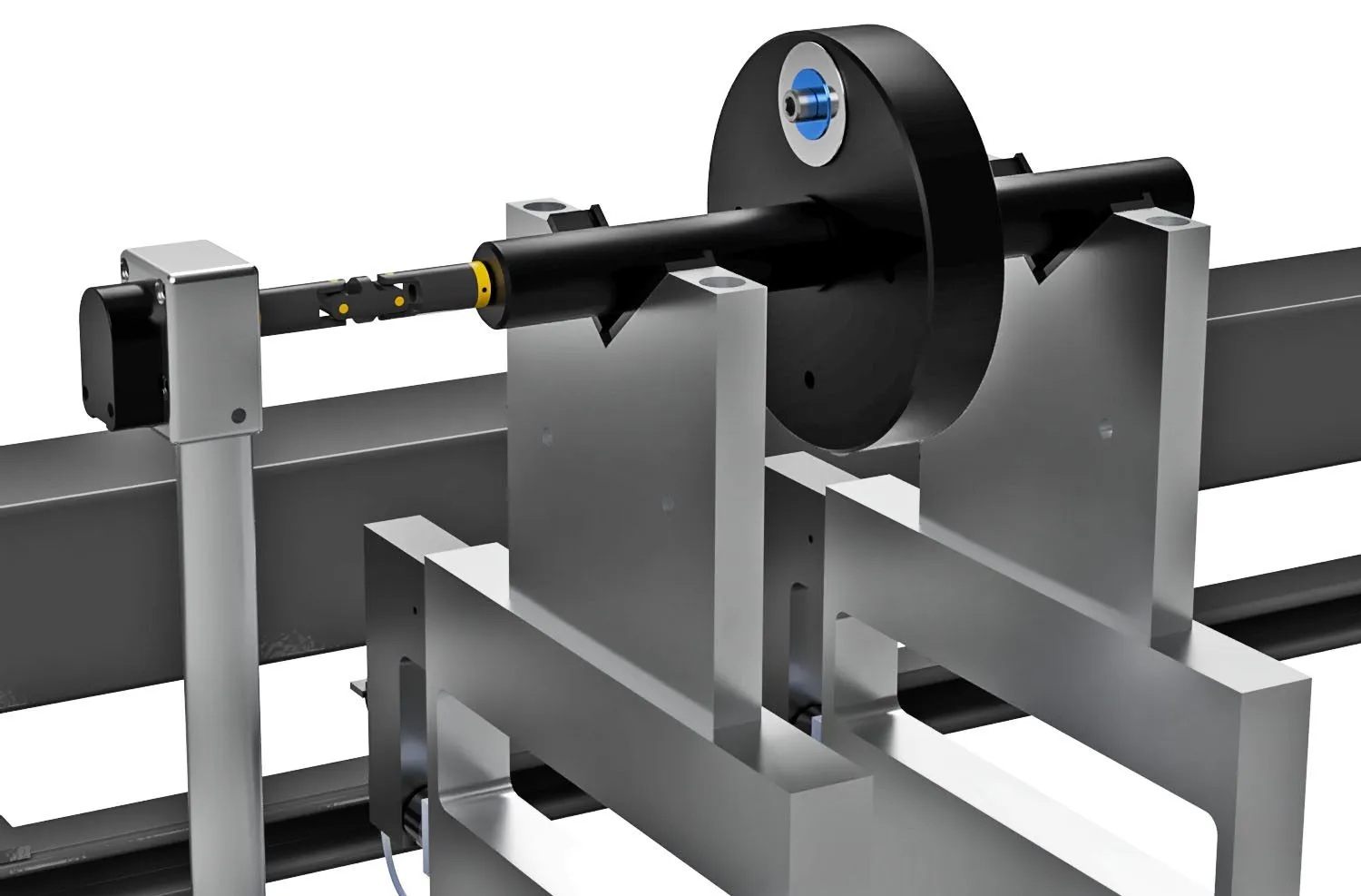 Calibration proving rotor mounted on a ProBal crankshaft balancing machine