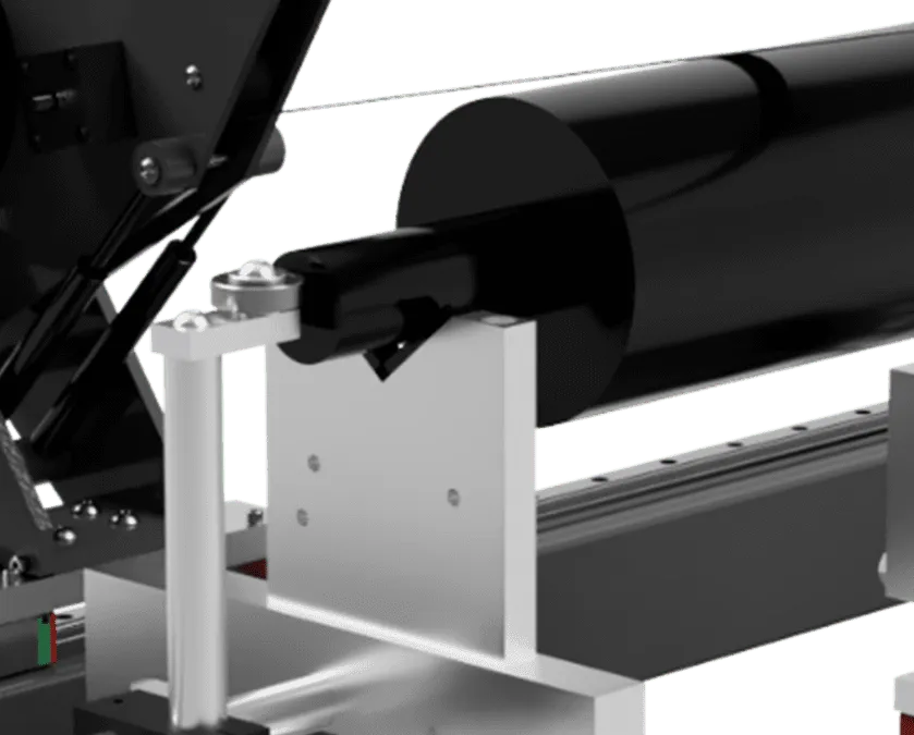 Trunnion and bearing detail on a ProBal hard bearing balancing machine