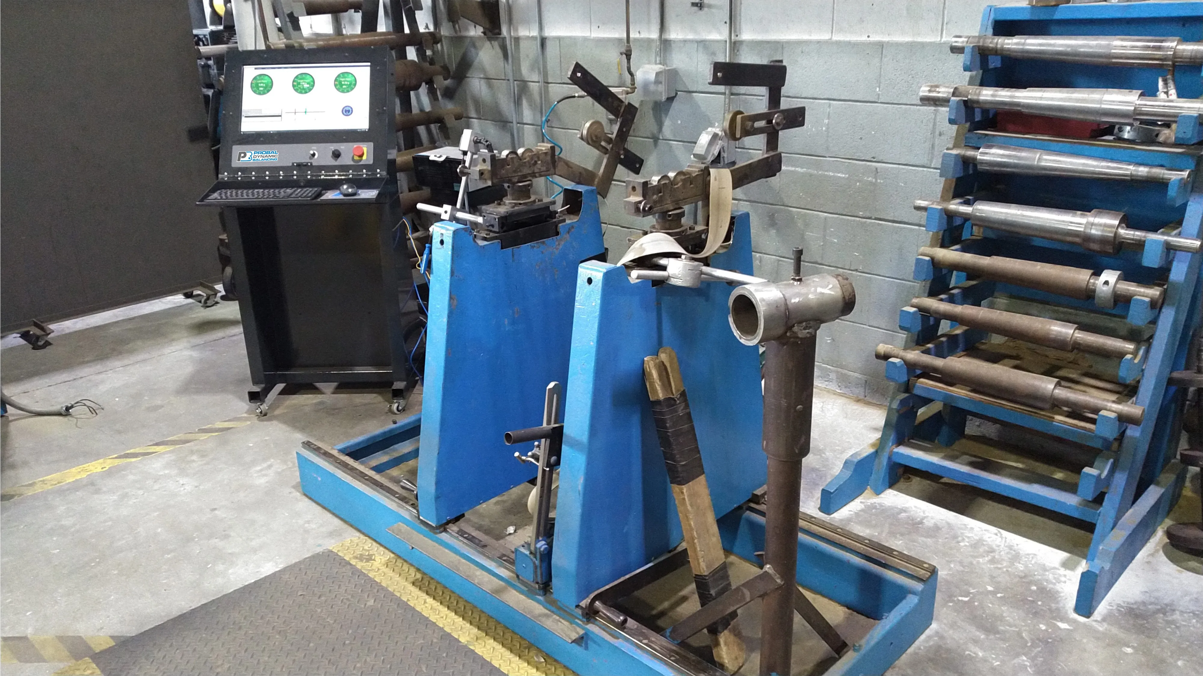 Dynamics Research balancing machine retrofitted with ProBal electronics