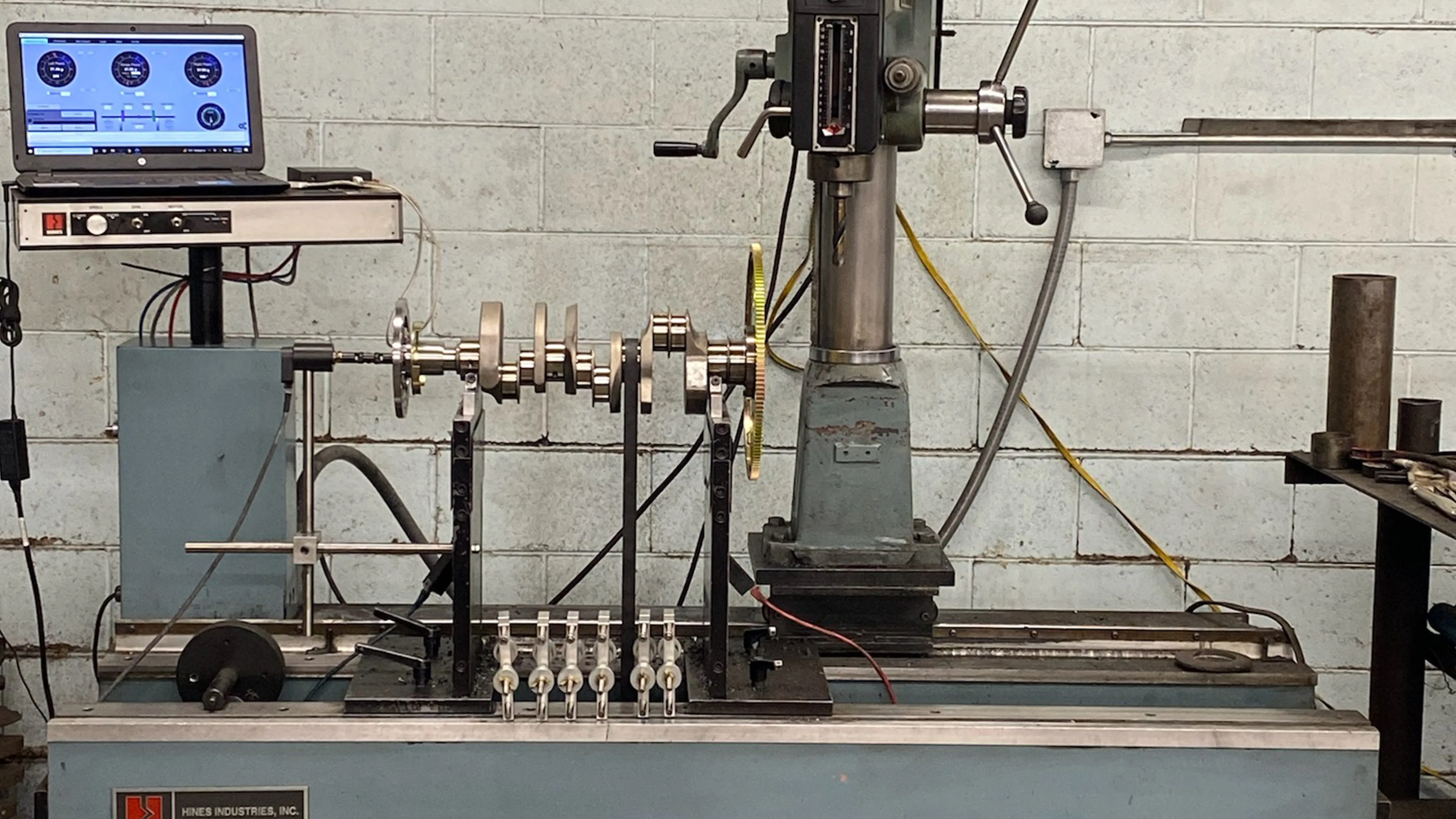 Hines balancing machine retrofitted with ProBal electronics