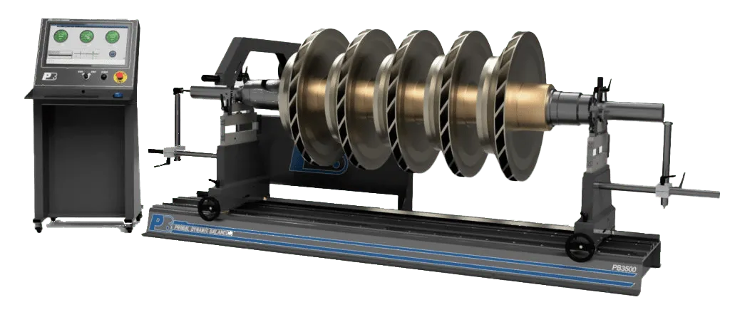 Horizontal fan balancing machine by ProBal Dynamic Balancing