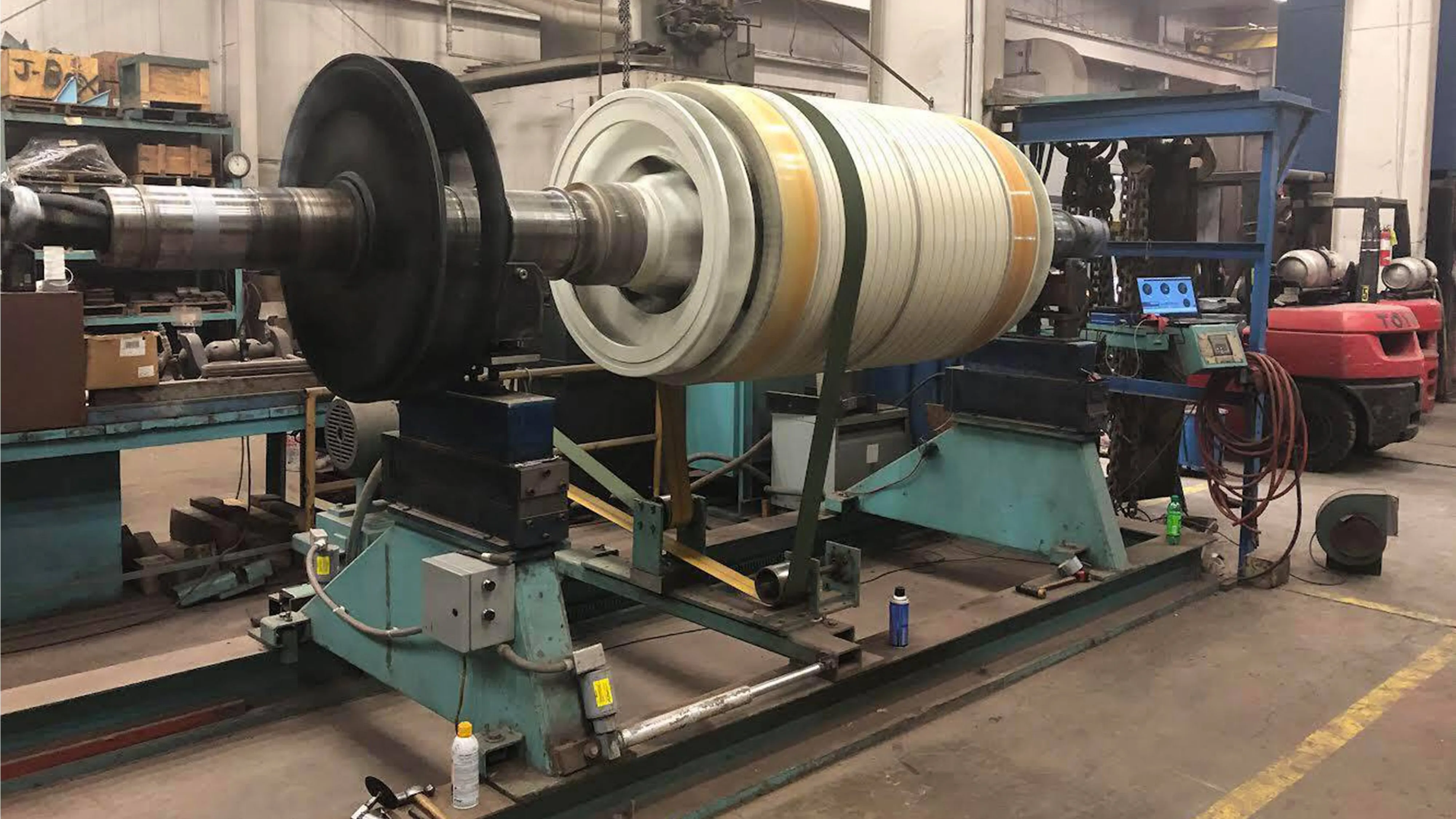 IRD balancing machine retrofitted with ProBal electronics