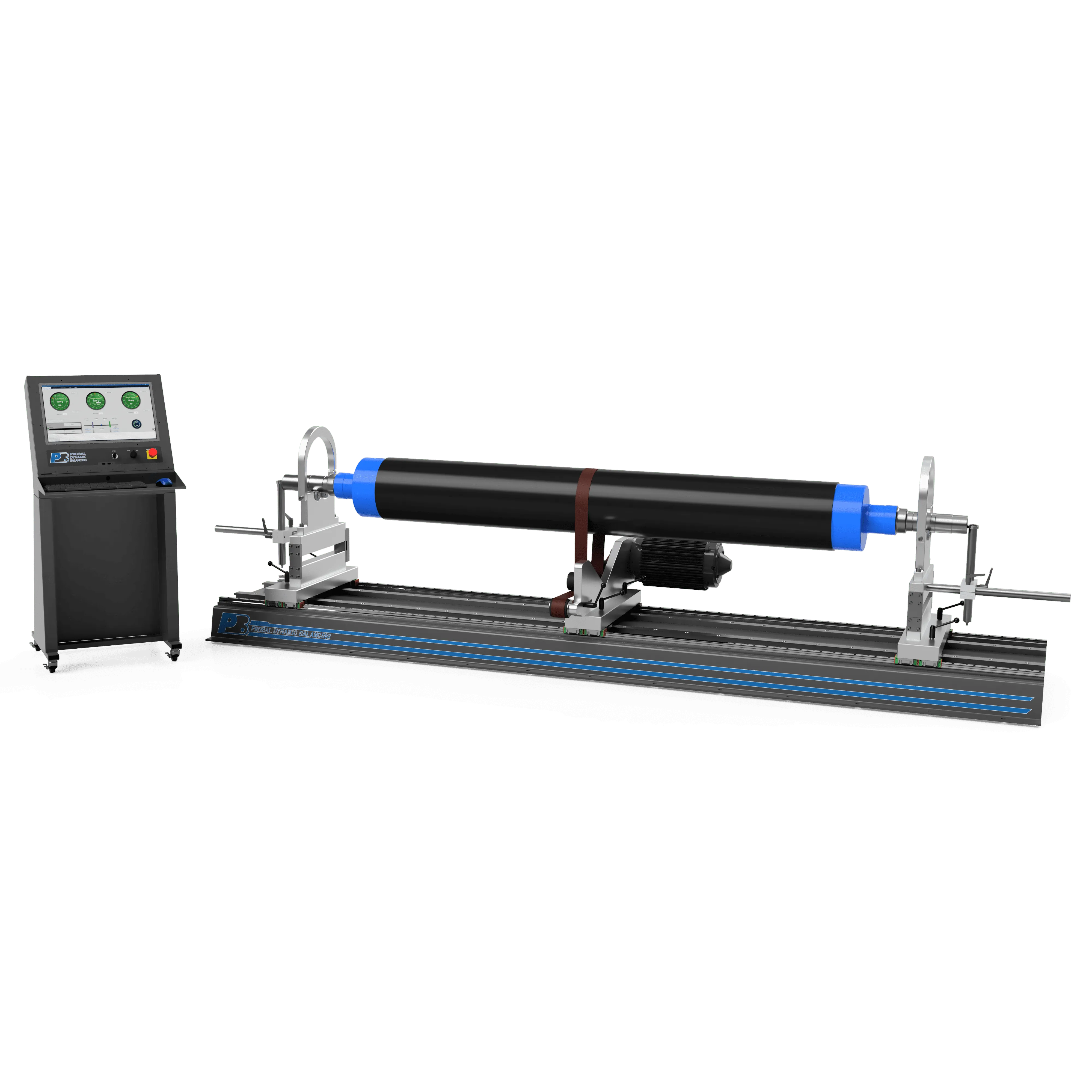 PB-H series heavy duty balancing machine with a paper mill roll