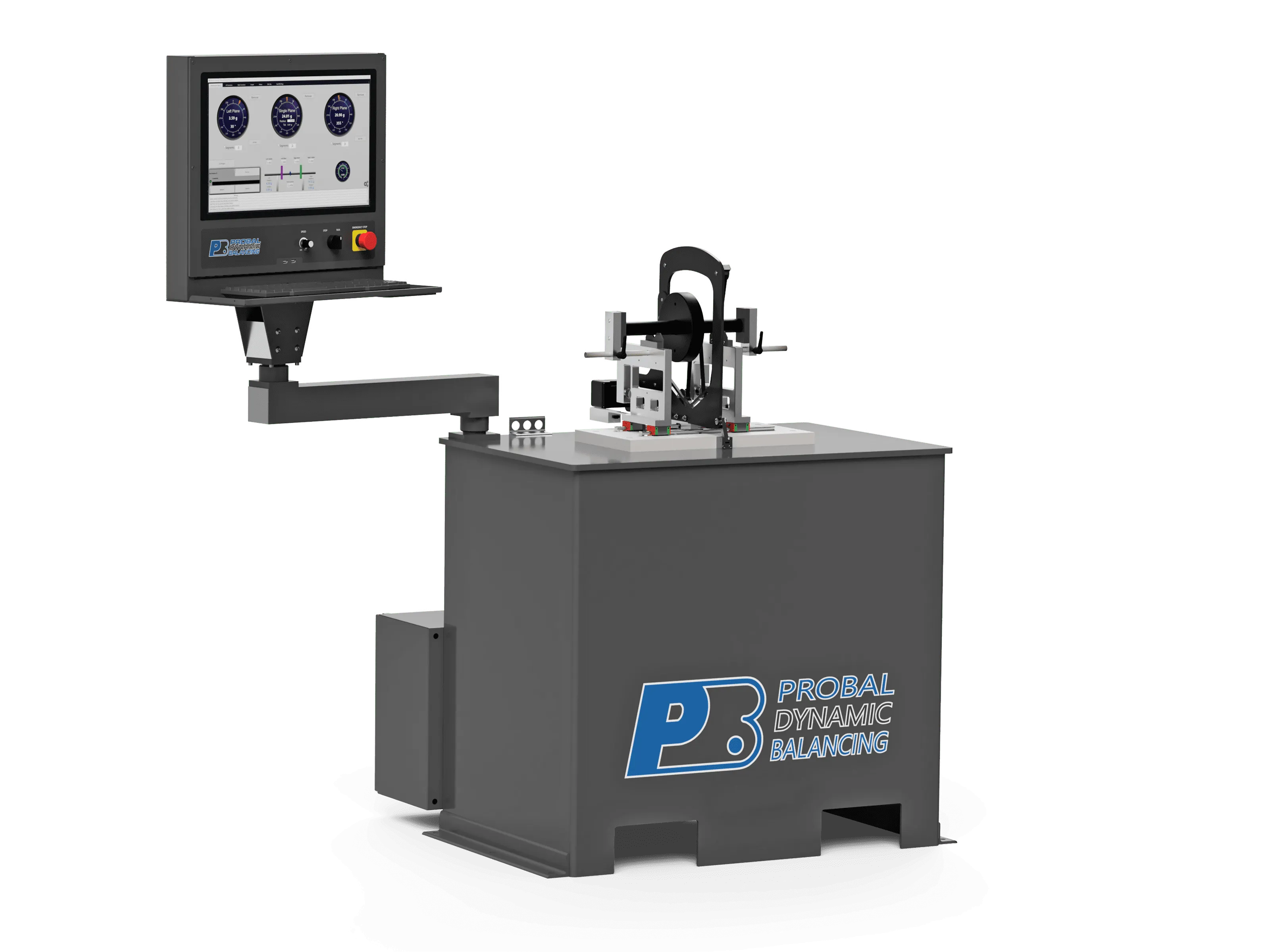 PB-UL series small parts balancing machine, left view