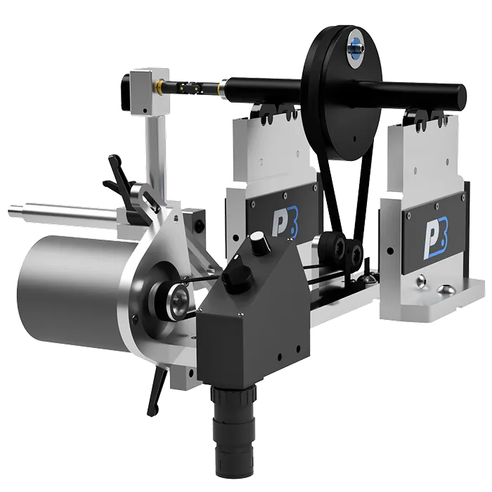 ProBal Edge Mill Mount balancing system on a Bridgeport-style mill