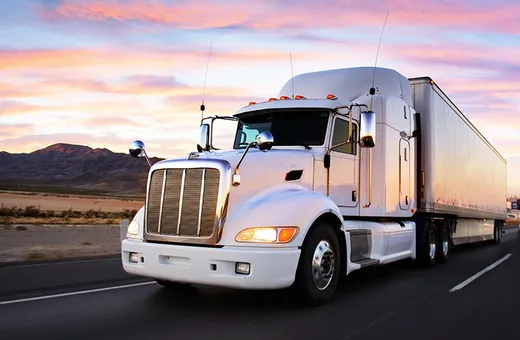 Transportation trucks on the highway