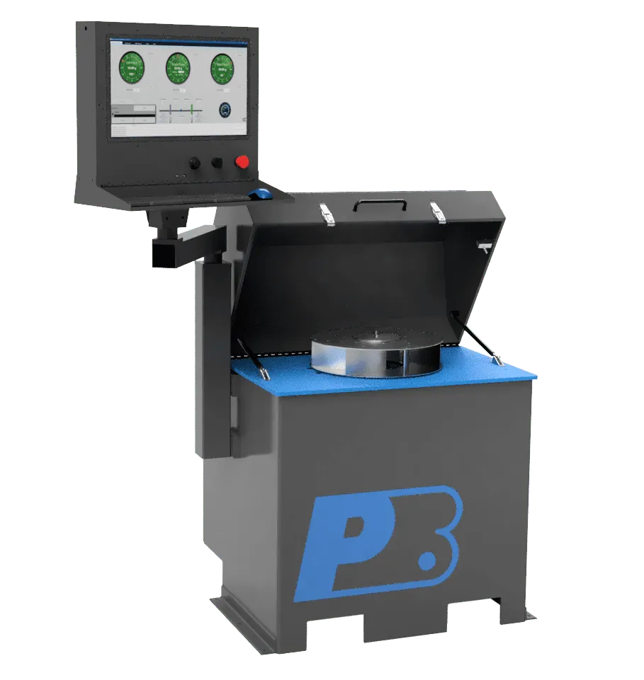 Vertical centrifugal fan balancing machine